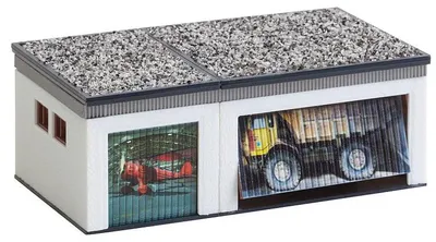 Produktbild von Faller H0 130319 Doppelgarage mit Antriebsteilen Bausatz 1:87