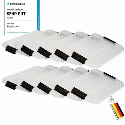Produktbild von Novaliv 10x Ersatzdeckel für Novaliv 5 Liter mit Clipverschluss 25x15 cm Transparent