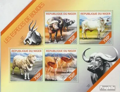 Produktbild von Briefmarken Niger 2014 Mi 2815-2818 Kleinbogen (kompl.Ausg.) postfrisch Hornträger
