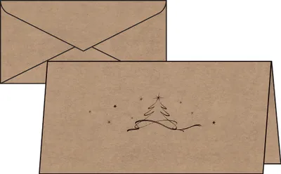 Produktbild von SIGEL DS070 Weihnachts-Karten "Christmas tree" -  DIN lang - 10 Karten inkl. Umschläge