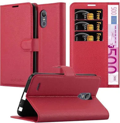 Produktbild von Cadorabo Hülle für LG STYLUS 3 Schutz Hülle in Rot Handyhülle Etui Case Cover Magnetverschluss