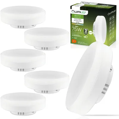 Produktbild von LUMILED 6er Set GX53 LED Lampe 12W Ersatz 75W 1100lm 2000K Neutralweiß 6er Pack