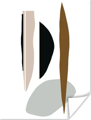 Produktbild von MuchoWow® Poster Abstrakt - Pastell - Design 90x120 cm - Wohnzimmer