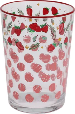 Produktbild von Großes Glas mit Obstmuster, 510 ml