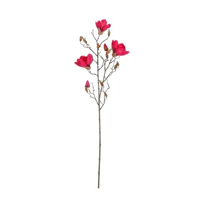 Produktbild von Mica Decorations Magnolien Kunstblume - H88 cm - Dunkelrosa