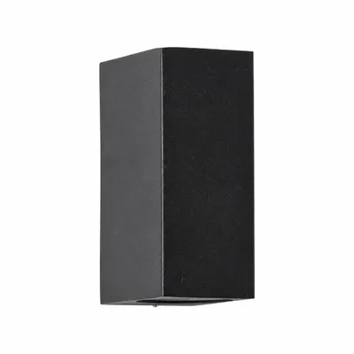 Productafbeelding van Wandlamp GU10, IP54, aluminium, rechthoekige buitenlamp met op- en neerwaarts gericht licht, 15 cm, AI-gegenereerde afbeelding