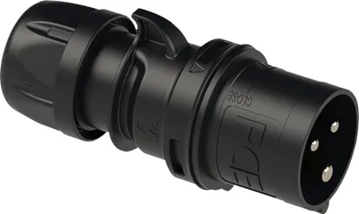 Image de PCE CEE 32 A/240 V 3-P Plug Male Noir - Série SHARK
