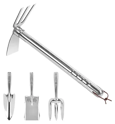 Produktbild von Ergonomisches Gartengeräte-Set mit Grabegabel und Harke