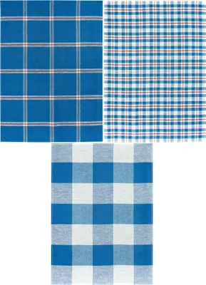 Produktbild von 3 Geschirrtücher blau kariert, Geschirrtücher Mitbringsel Geschenkidee Tuch