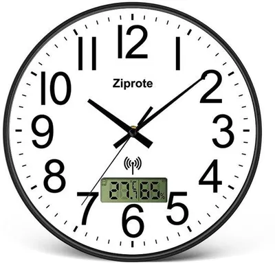 Immagine prodotto di Orologio da parete radiocomandato da 30 cm, orologio da cucina silenzioso con indicatore di temperatura e umidità