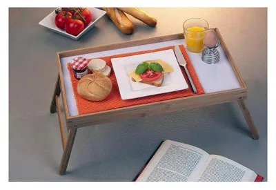 Produktbild von Klappbares Betttablett aus Holz 50 x 30 x 22 cm
