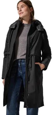 Produktbild von Cecil Damen B101059 2in1 Trench Coat, Schwarz,L