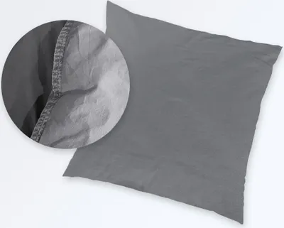 Produktbild von Hahn Linon Bettwäsche Stone Washed 100% Baumwolle Reißverschluss Bettbezug Kissenbezug Bettgarnitur Bettwäsche-Set Bettzeug 80x80 cm Anthrazit