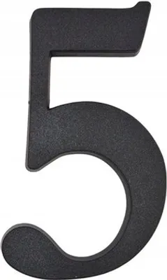 Obrázek produktu pro Číslo domu 5 černá 19 cm