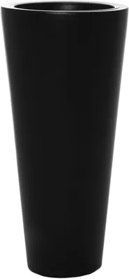 Produktbild von VIVANNO Pflanzkübel Fiberglas RONDO CLASSICO Rund, Anthrazit matt - 38x38x80 cm