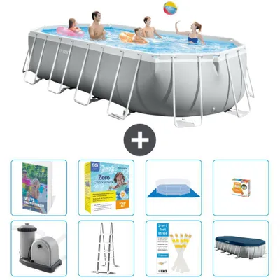 Immagine prodotto di Piscina ovale Prism Frame - 610x305x122 cm - 9 pezzi  S529