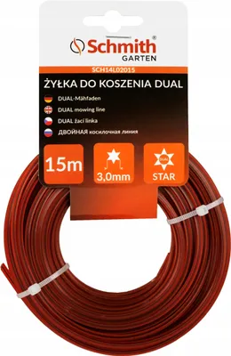 Immagine prodotto di Filo per decespugliatore Smith Premium 3,0 mm x 15 m Dual Stern | Filo professionale per decespugliatori e decespugliatori a motore | Filo resistente in nylon, filo di ricambio, accessori per decespugliatori