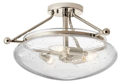 Produktbild von Elstead Belle Deckenleuchte E14 3-fach Poliertes Nickel Klar
