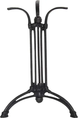 Produktbild von Tischgestell aus Gusseisen in Schwarz mit Dreifuß und einer Höhe von etwa 70,5 cm