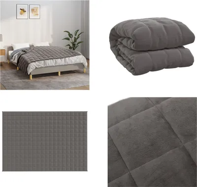 Immagine prodotto di vidaXL Coperta pesata grigia 137x200 cm 6 kg in tessuto - coperta pesata - coperta pesata - coperta pesata - coperta