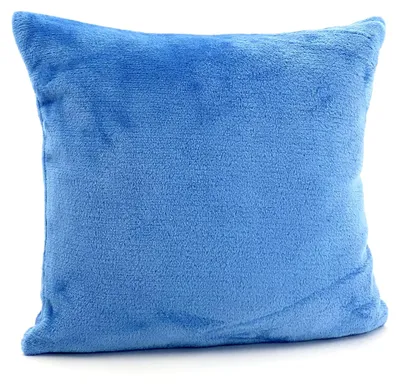 Produktbild von Flanell Kuschelkissen aus superweichem Plüsch in Hellblau, 40x40 cm