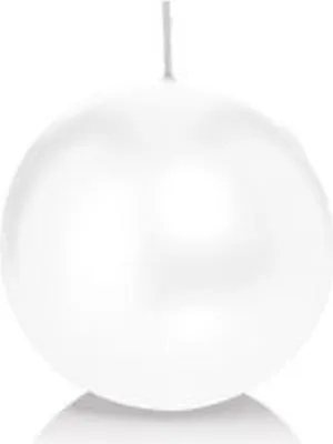 Produktbild von INNA-Glas Kugelkerze MAEVA in Cellophanfolie, weiß, Ø8 cm, 25h - Germany - Dekorative Kerze