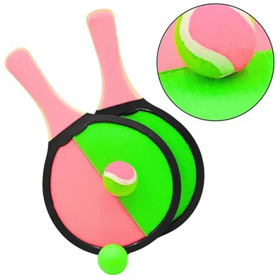 Produktbild von 2-in-1 Schläger Set – Beach & Catch Ball Spiel – ENERO – Outdoor Spielzeug für Strand und Garten