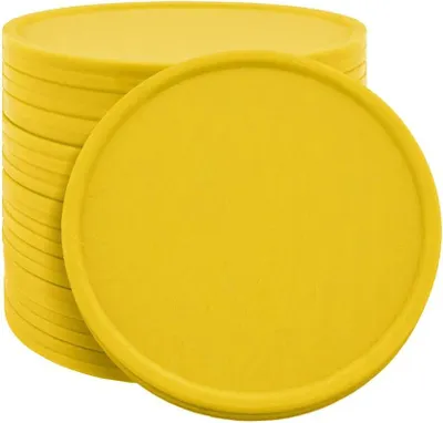 Obrázok produktu pre CombiCraft Blank Plastové mince Ø35mm Žlté - 100 kusov