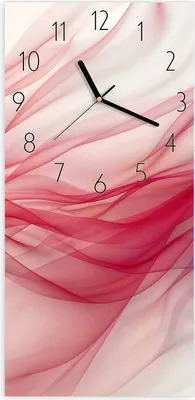 Produktbild von Wanduhr aus Glas mit Motiv Seidenschleier- 30 x 60 cm - inkl. Aufhängesystem