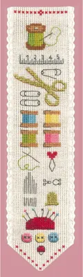 Produktbild von Le Bonheur des Dames Lesezeichen Kreuzstich Stickpackung  "Couture", Zählmuster, 5x20cm