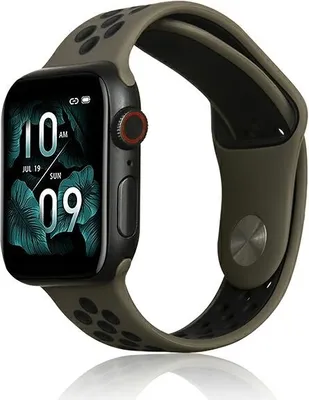 Produktbild von Apple Watch 38 mm Beline Sport Silikonarmband Braun/Schwarz