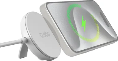 Produktbild von Kabellose Ladestation Qi2, MagSafe-kompatibel mit Standfunktion, Weiß