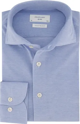 Produktbild von Profuomo Hemd blau Slim Fit Gestrickt