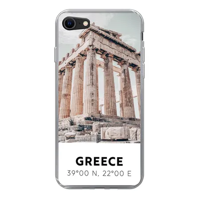 Produktbild von MuchoWow® Handyhülle Schutzhülle Hülle für iPhone 8 Griechenland - Tempel - Athen Silikon Softcase Handy Hülle - Schutzhaube