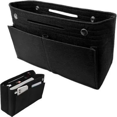 Produktbild von Famanu Handtaschen Organizer - 9 Fächer - 23x9,5x15 cm - Schwarz