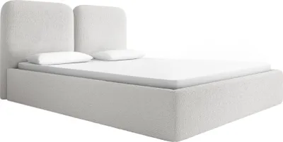 Produktbild von Fedve Polsterbett Doppelbett Fistera Bett Bettkasten Schlafzimmer 120x200 cm Creme (Abriamo 4)