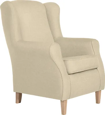Produktbild von Max Winzer Ohrenbackensessel Lorris - Flachgewebe beige - Maße: 77 x 86 x 103 cm
