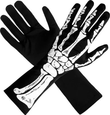 Produktbild von Boland 00824, Karnevalskostüm-Handschuhe, Erwachsener, Uni, Polyester, Schwarz, Weiß, XL