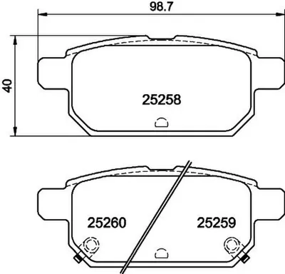 Produktbild von HELLA Bremsbeläge Satz Hinten Bremsklötze für SUZUKI SWIFT IV (FZ, NZ) 8DB 355 015-871
