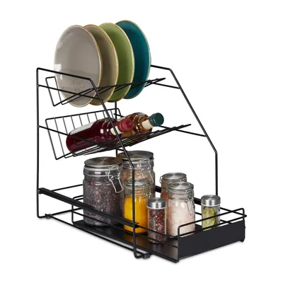 Produktbild von relaxdays Küchenschrank Organizer Schwarz