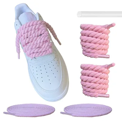 dicke schnuersenkel seil rosa