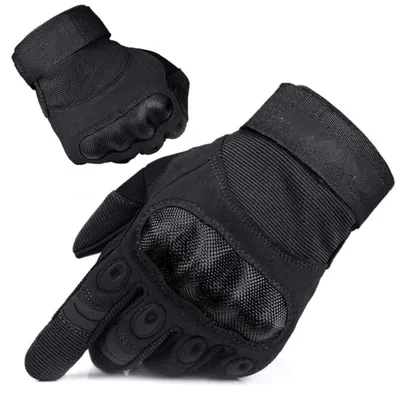 Produktbild von Outdoor Handschuhe Herren Taktische Trainings Motorradhandschuhe Kletter Tactical Handschuhe Vollfinger Handschuhe Gilt - L（Schwarz, 1 Paar）