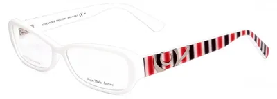 Produktbild von Alexander Mcqueen AMQ 4161 White stripedblue red white 53/13/140 Damen Brillen
