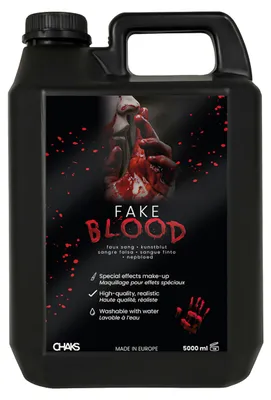 Produktbild von Kunstblut Spezialeffekte dunkelrot 5 L - Einheitsgröße, KI-generiertes Bild