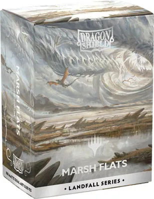 Image de Dragon Shield MTG Landfall Plaines Marécageuses Doubles Holographiques Mat 100 pièces