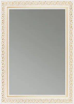 Produktbild von CLAMARO 'Friedrich' Antik Wandspiegel mit Rahmen | Weiss Gold | Shabby Chic Vintage Barock Spiegel mit Holzrahmen | Barockspiegel inkl. Metall Aufhänger und Montagematerial, Größe:35x65