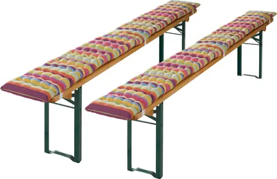 Produktbild von REDBEST Bierbank-Auflage 2er-Pack bunt 25x220 cm