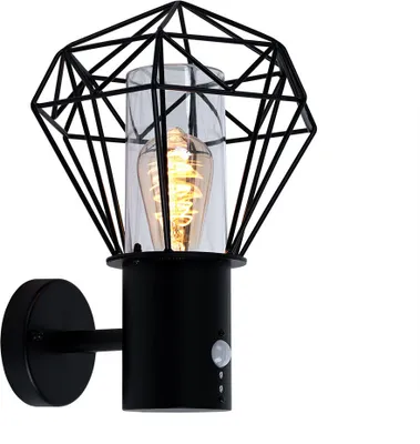 Produktbild von Wandleuchte, schwarz, Gitter Design, H 34 cm