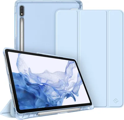 Produktbild von Fintie Hülle für Samsung Galaxy Tab S8 11 Zoll 2022 / Tab S7 11 Zoll 2020 - Silm Schutzhülle mit Transparenter Rückseite Abdeckung Cover Auto Schlaf/Wach Funktion, Himmelblau