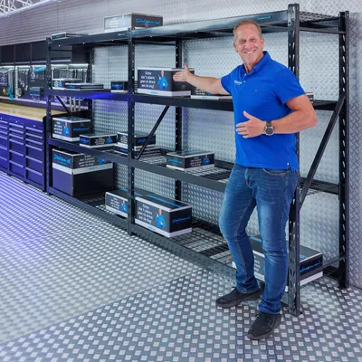 Productafbeelding van Magazijnstelling met 4 verstelbare legborden - 196 cm